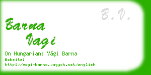 barna vagi business card